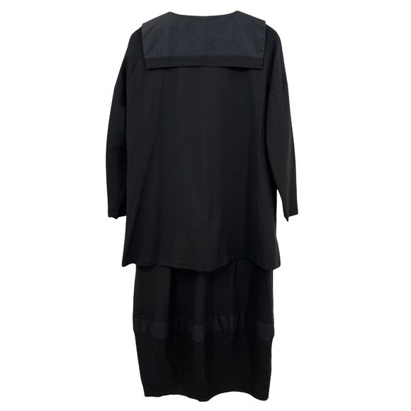 Heidi Ost Size Small / Medium Black Textured Dress & Jacket Set Designer Art - Picture 2 of 12